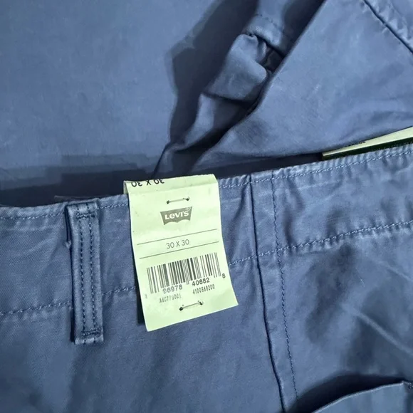Levi's Women's Baggy Cargos Mid Rise Steel Blue Straight Leg Pants Size 30 X30 - Picture 5 of 8
